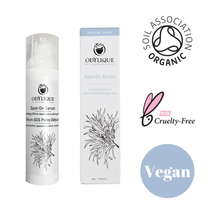 Odylique Sérum SOS Petits Défauts 60ml – certifié bio Soil Association, vegan, cruelty-free